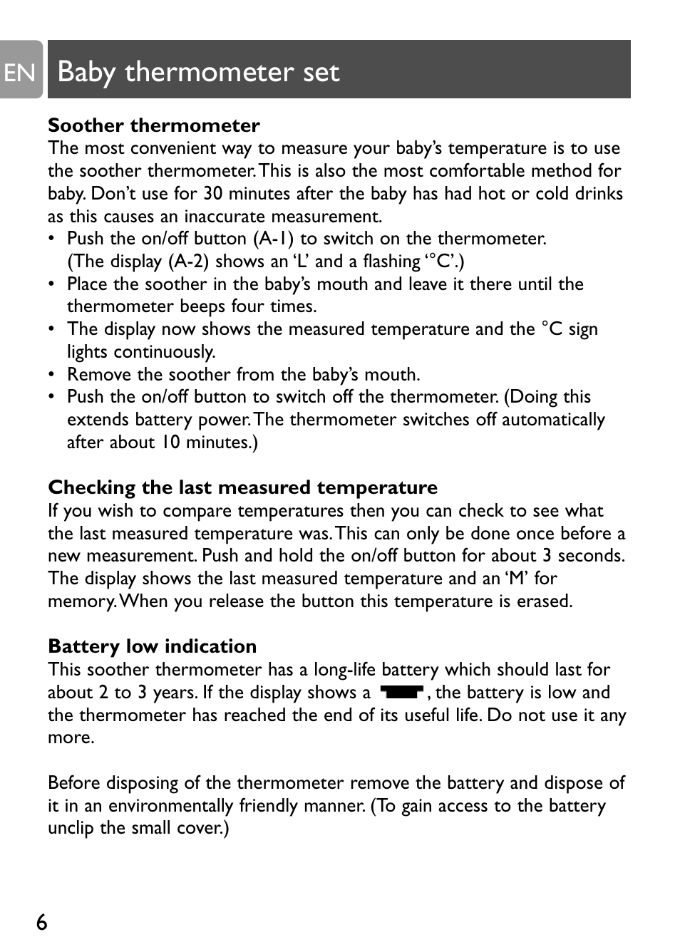 Baby thermometer set | Philips Kit de termómetros digitales para bebés User Manual | Page 5 / 87