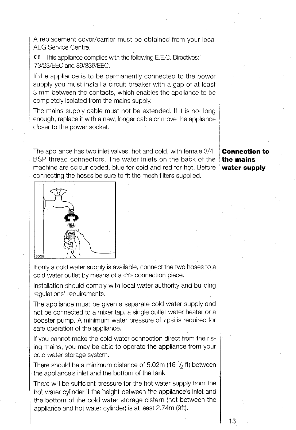 AEG TURBO 1480 User Manual | Page 13 / 44