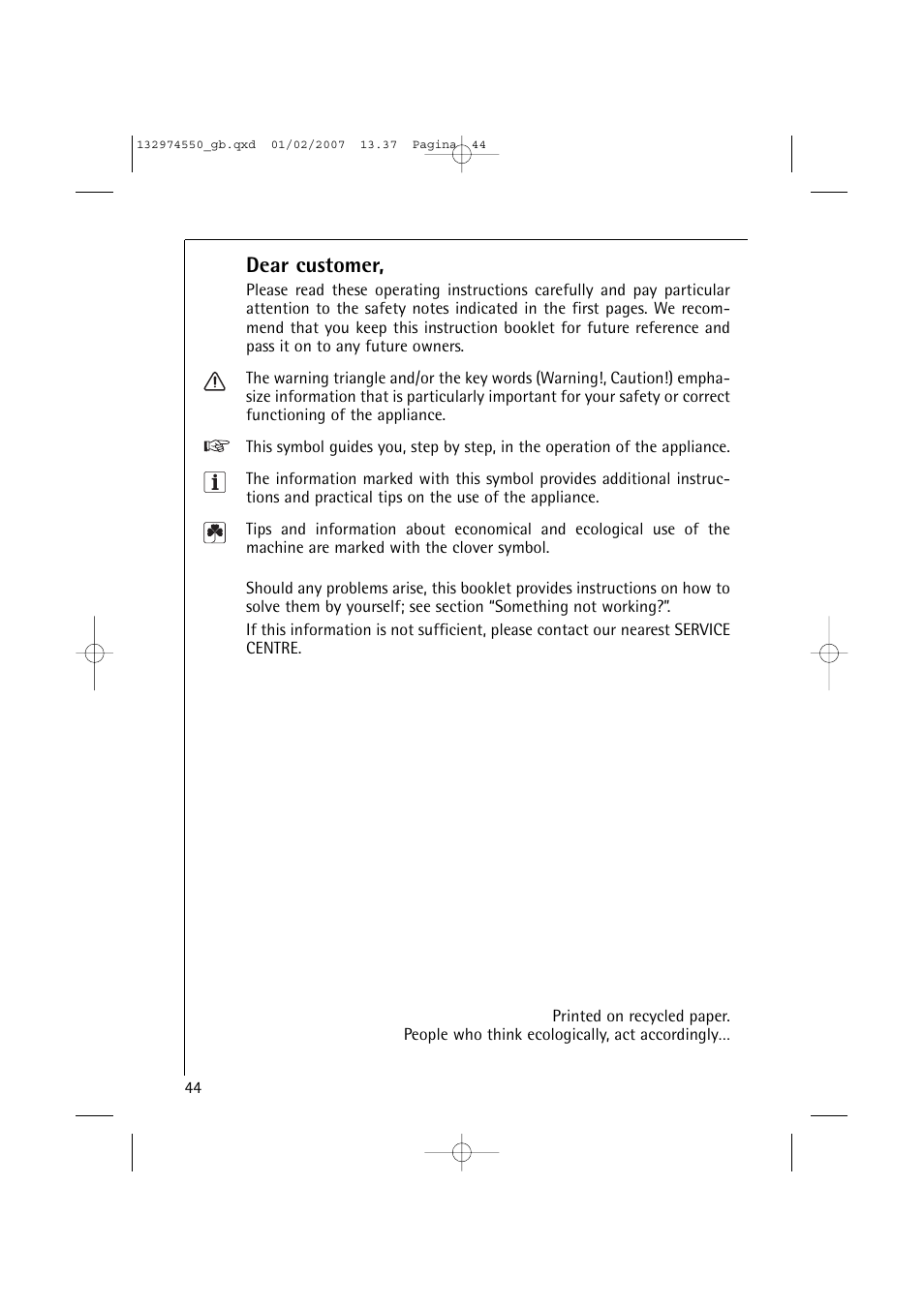 Dear customer | AEG LAVAMAT 62895 User Manual | Page 2 / 46