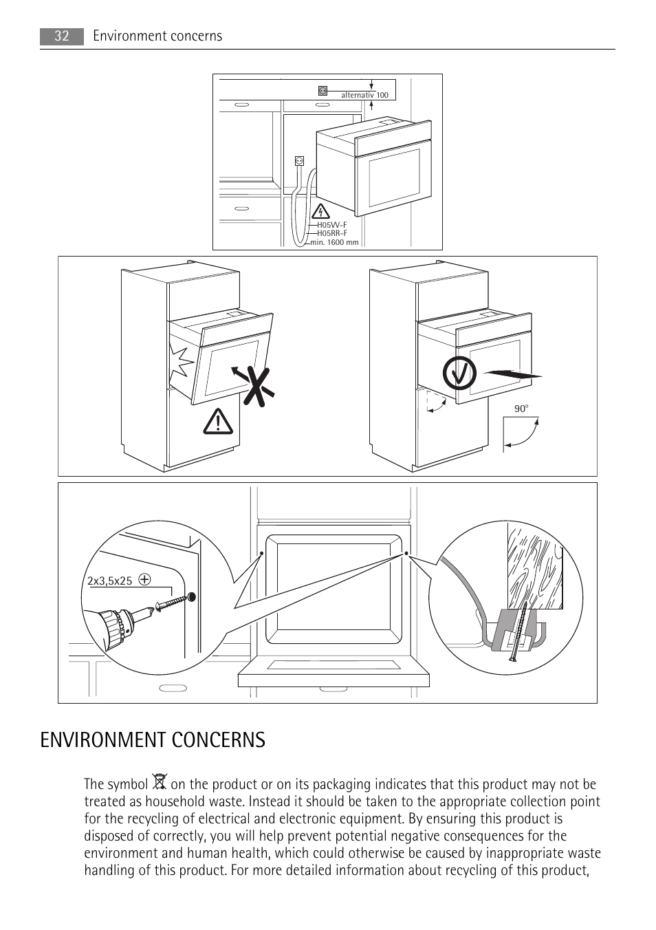 Environment concerns | AEG BP5003021 User Manual | Page 32 / 36