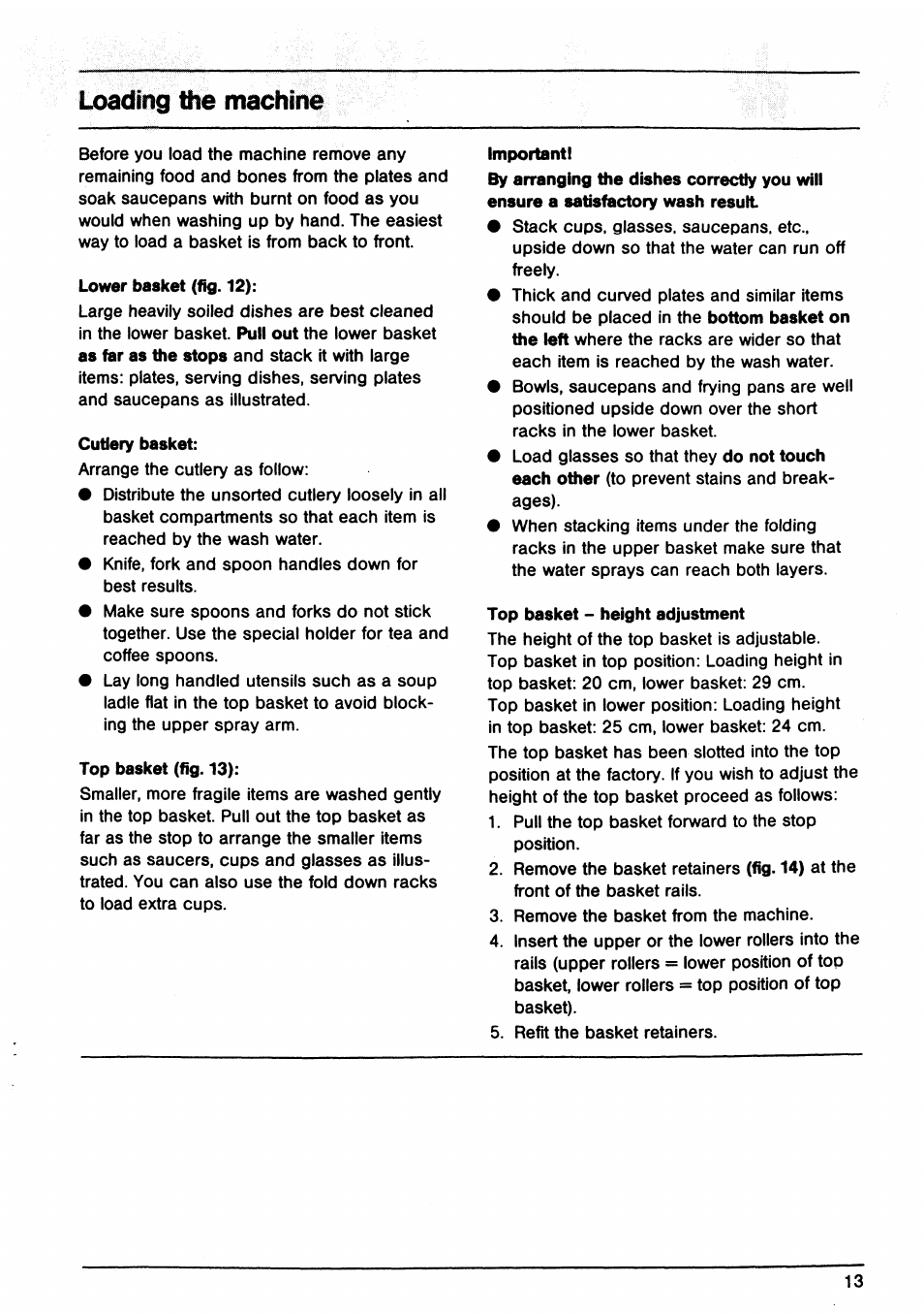 Loading the machine | AEG OKO Favorit 645 User Manual | Page 13 / 24
