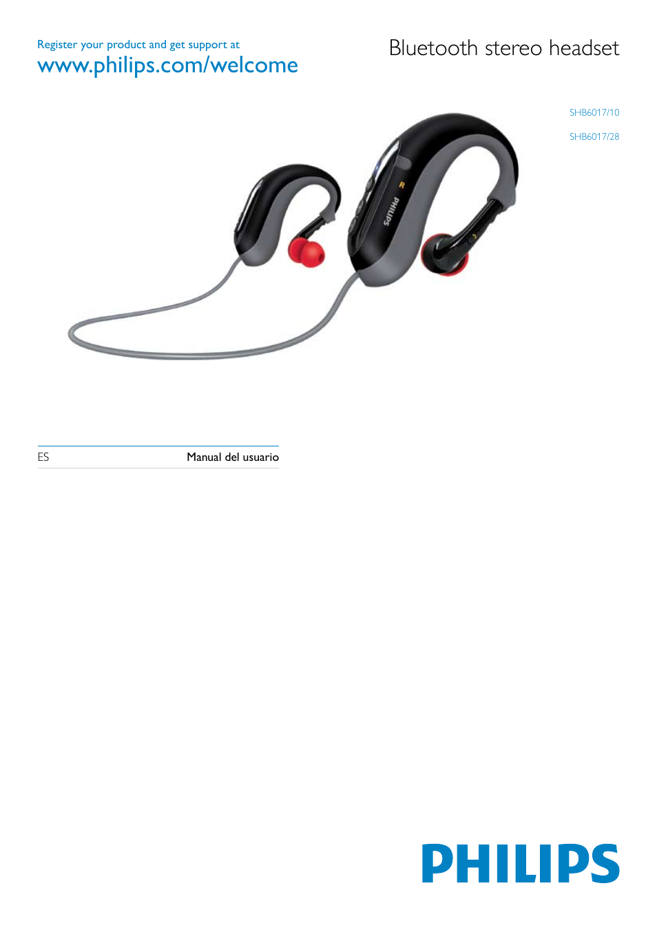 Philips Auriculares estéreo Bluetooth User Manual | 13 pages