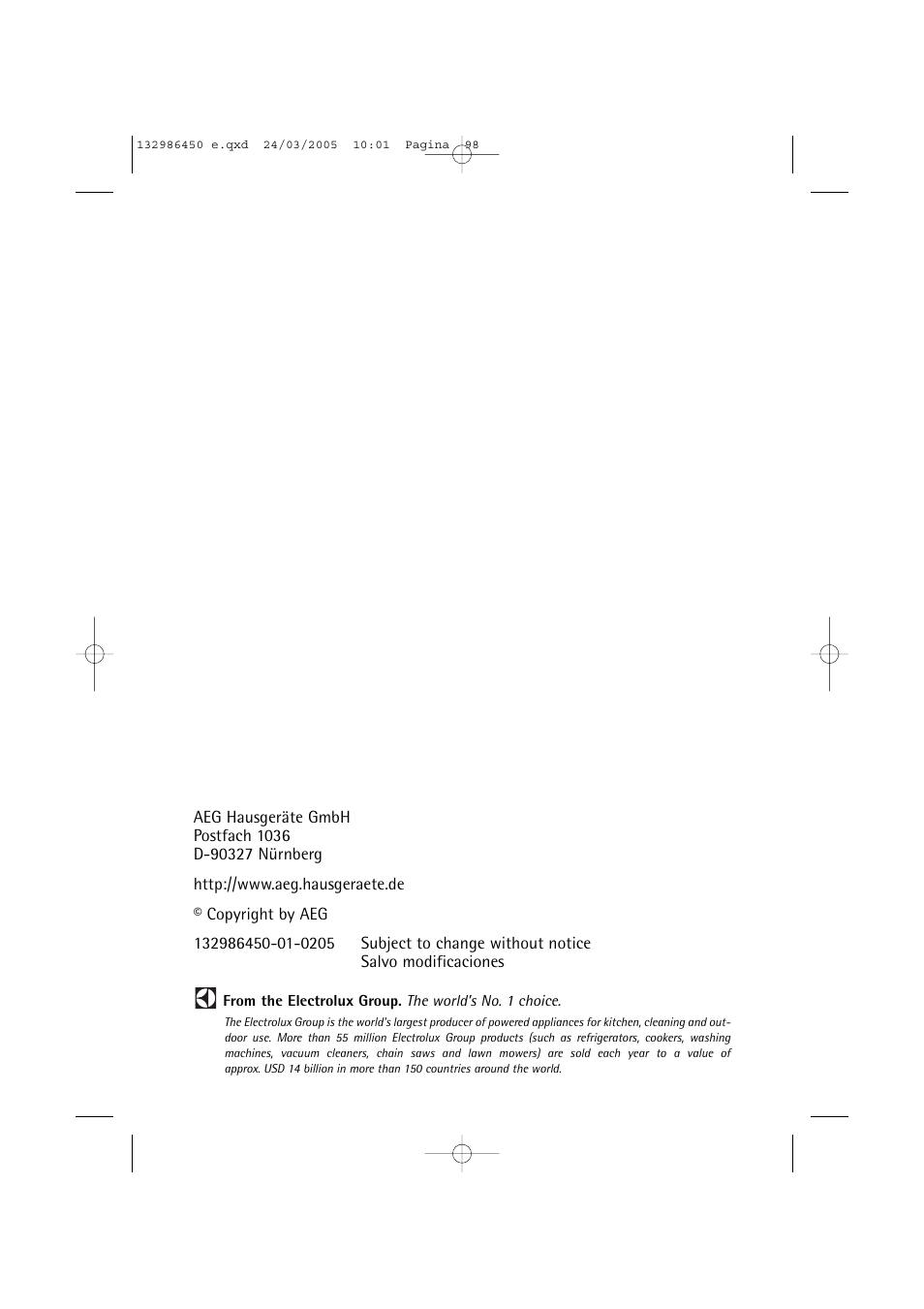 AEG LAVAMAT TURBO 14820 User Manual | Page 50 / 50