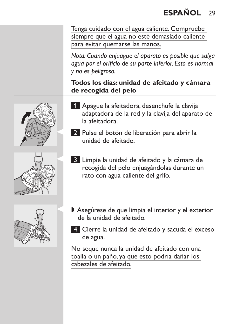 Philips Afeitadora eléctrica User Manual | Page 27 / 88