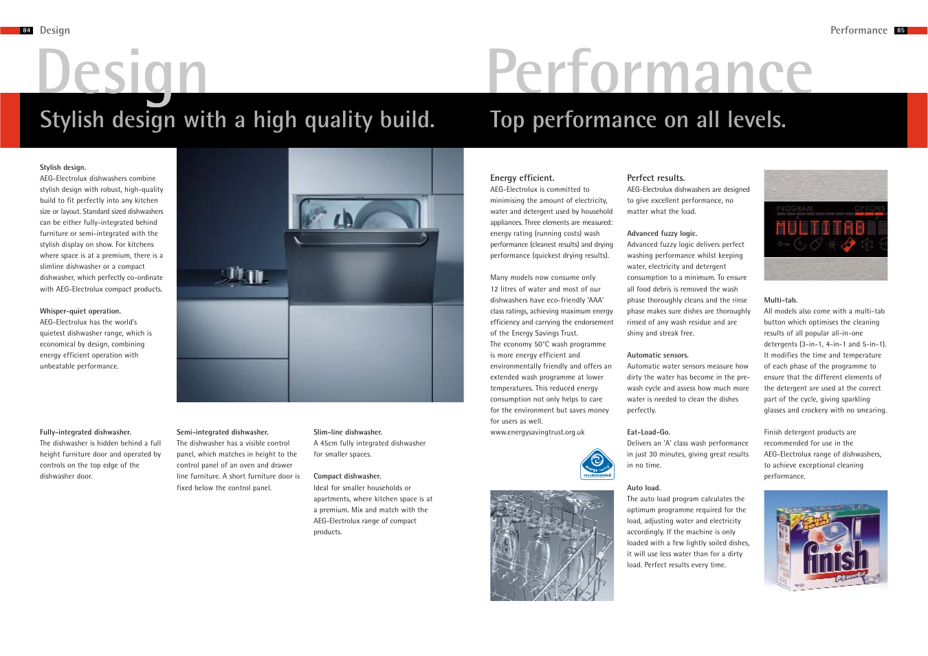 Performance, Desi g n | AEG 83 User Manual | Page 2 / 7