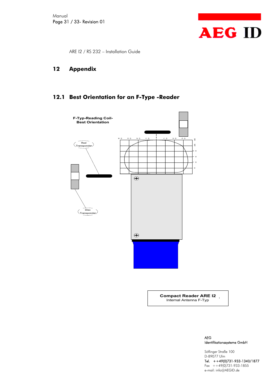 Compact reader are i2 | AEG COMPACT READER ARE I2 User Manual | Page 31 / 33