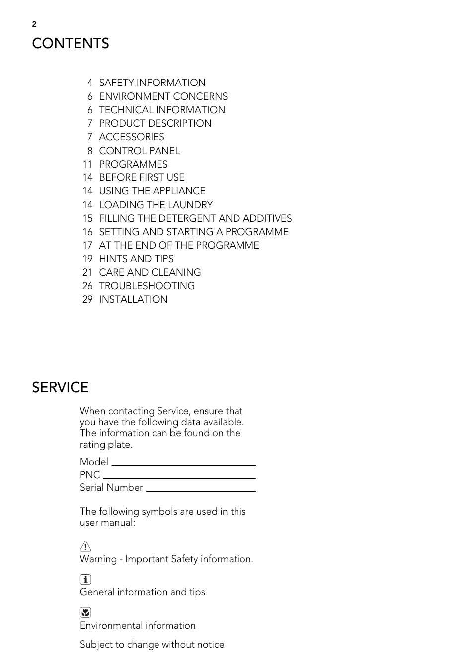 AEG L 60460 FL User Manual | Page 2 / 36