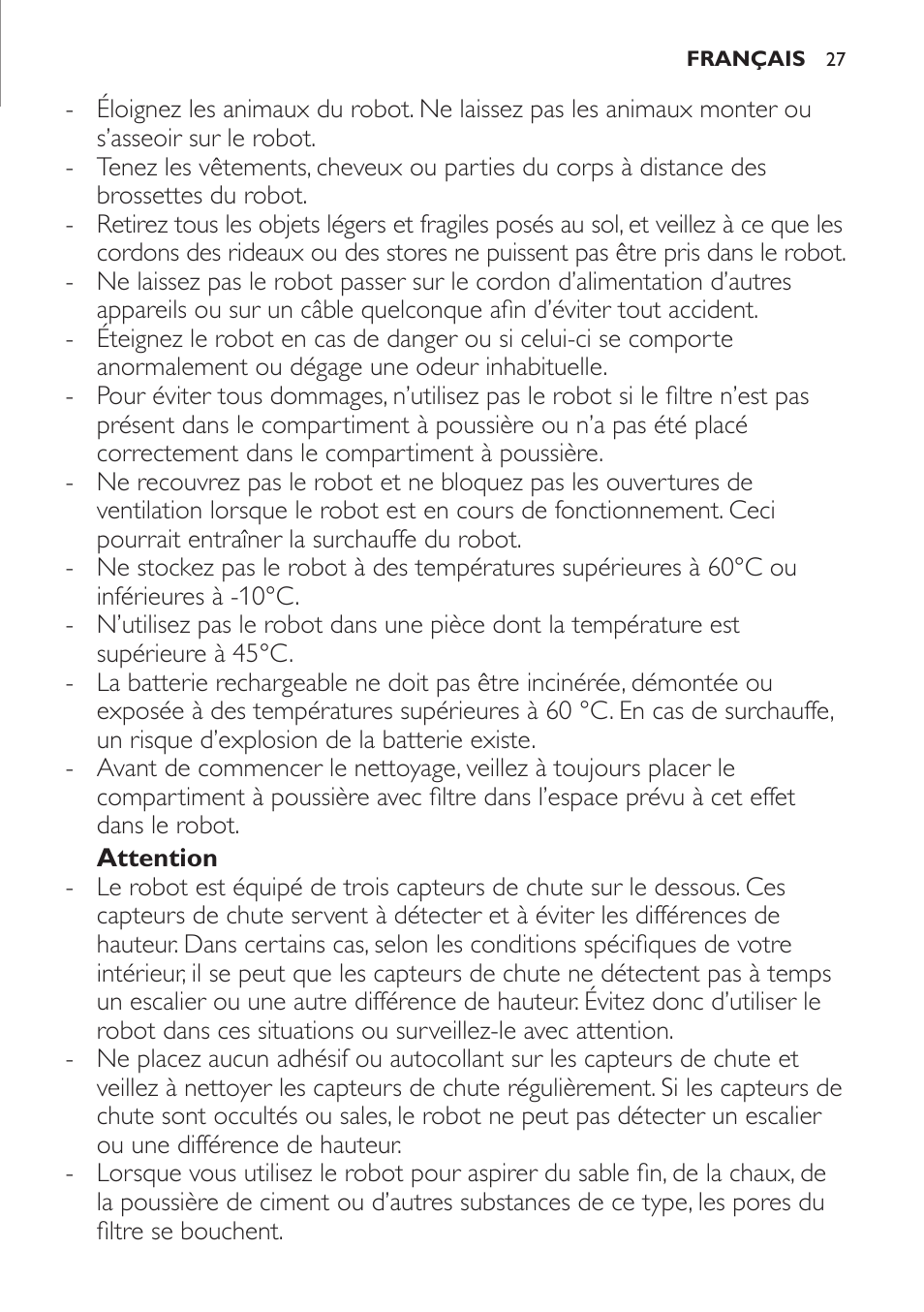 Philips Robot aspirador User Manual | Page 27 / 52