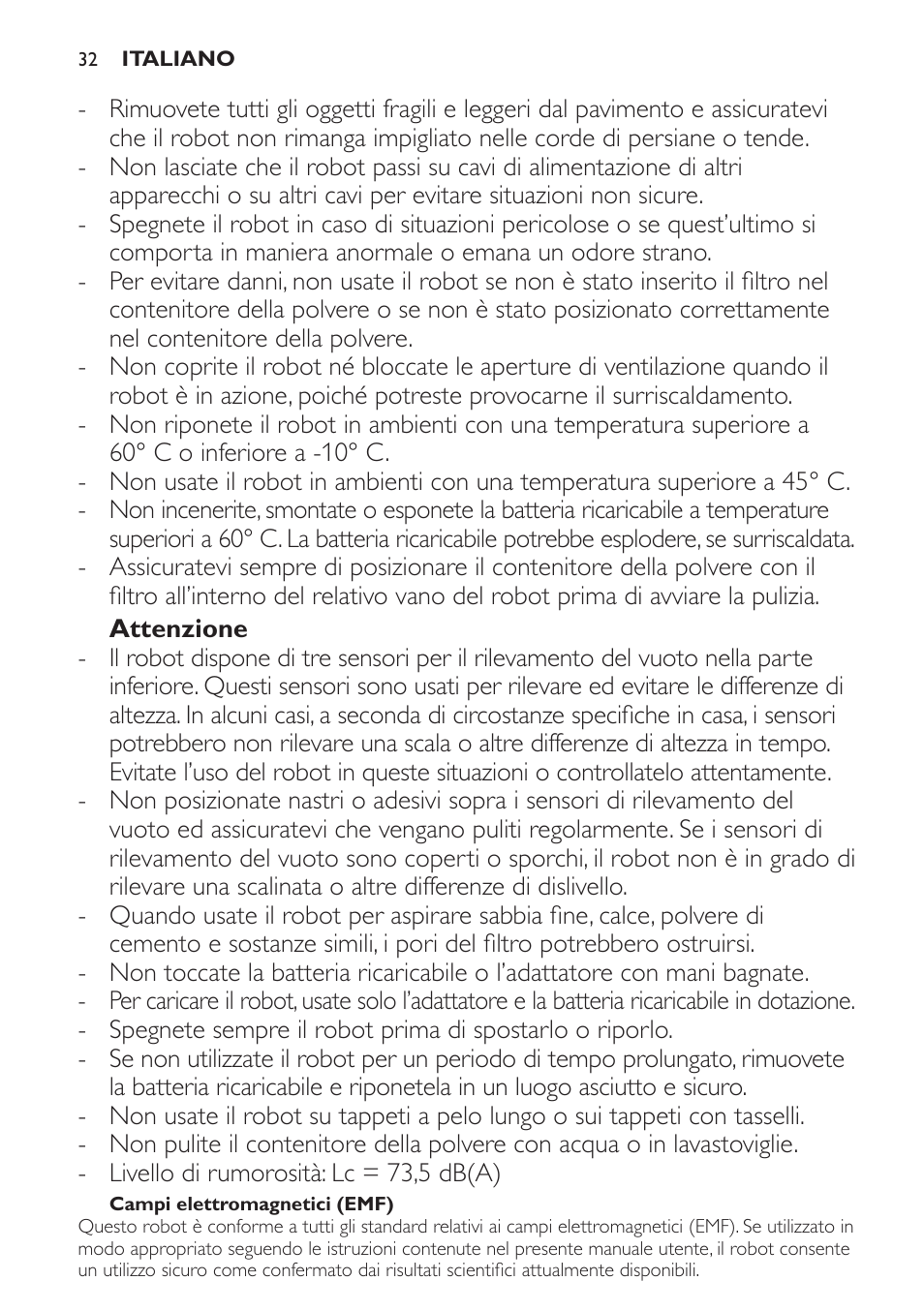 Philips Robot aspirador User Manual | Page 32 / 52