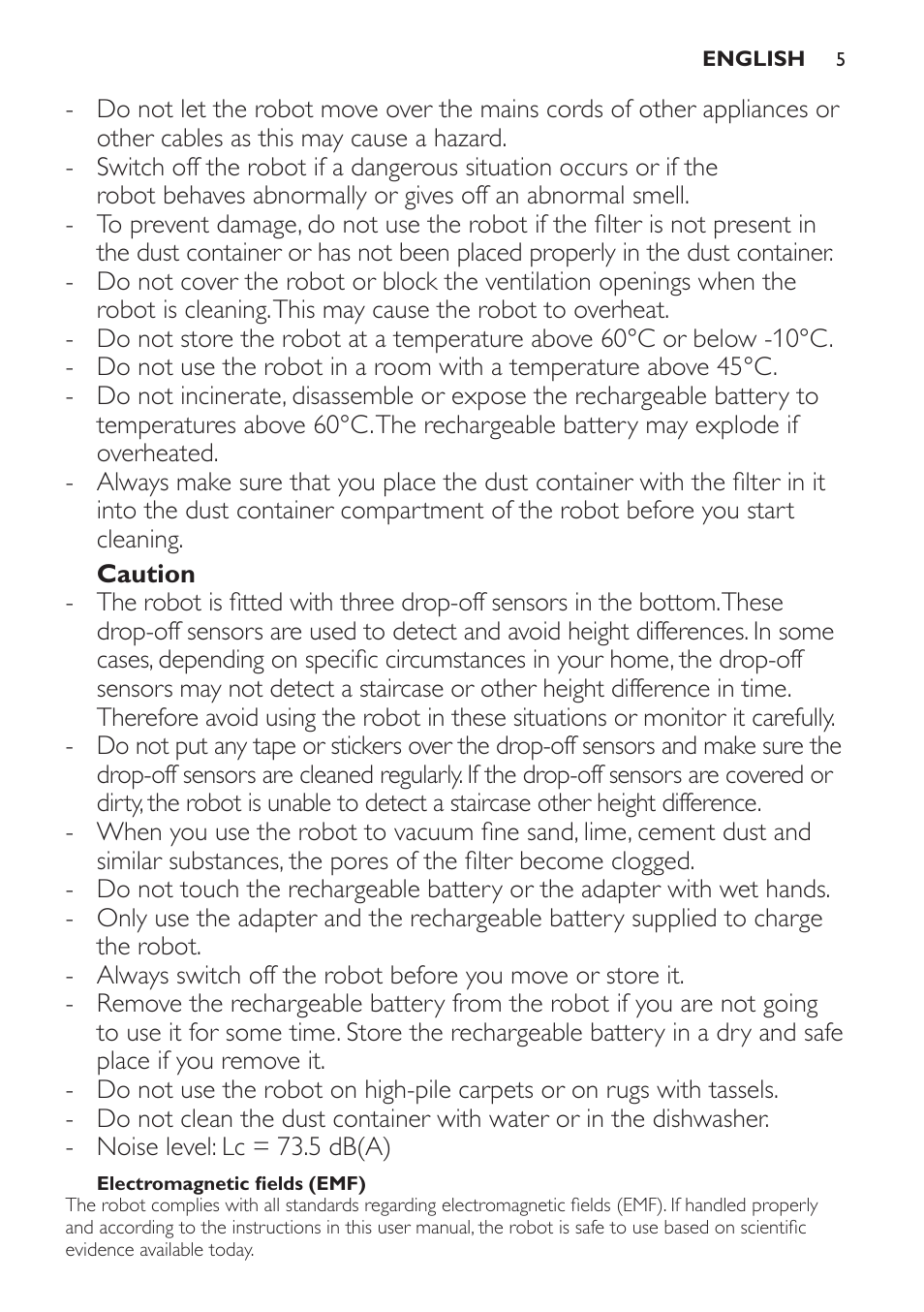 Philips Robot aspirador User Manual | Page 5 / 52