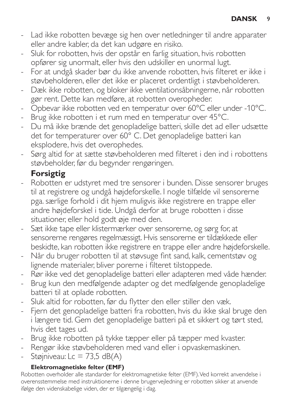 Philips Robot aspirador User Manual | Page 9 / 52