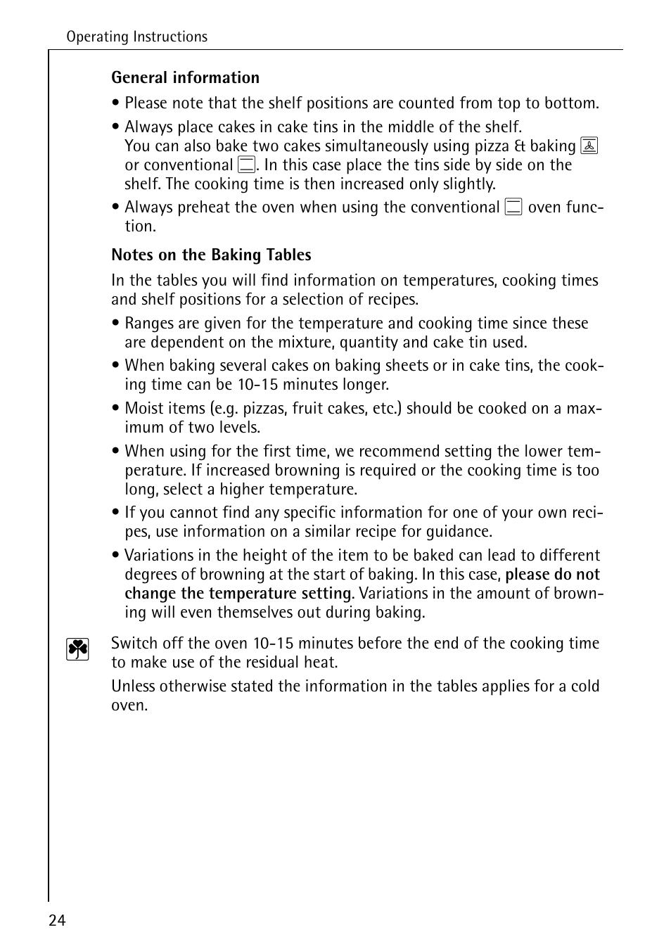 AEG COMPETENCE B 4100 User Manual | Page 24 / 60