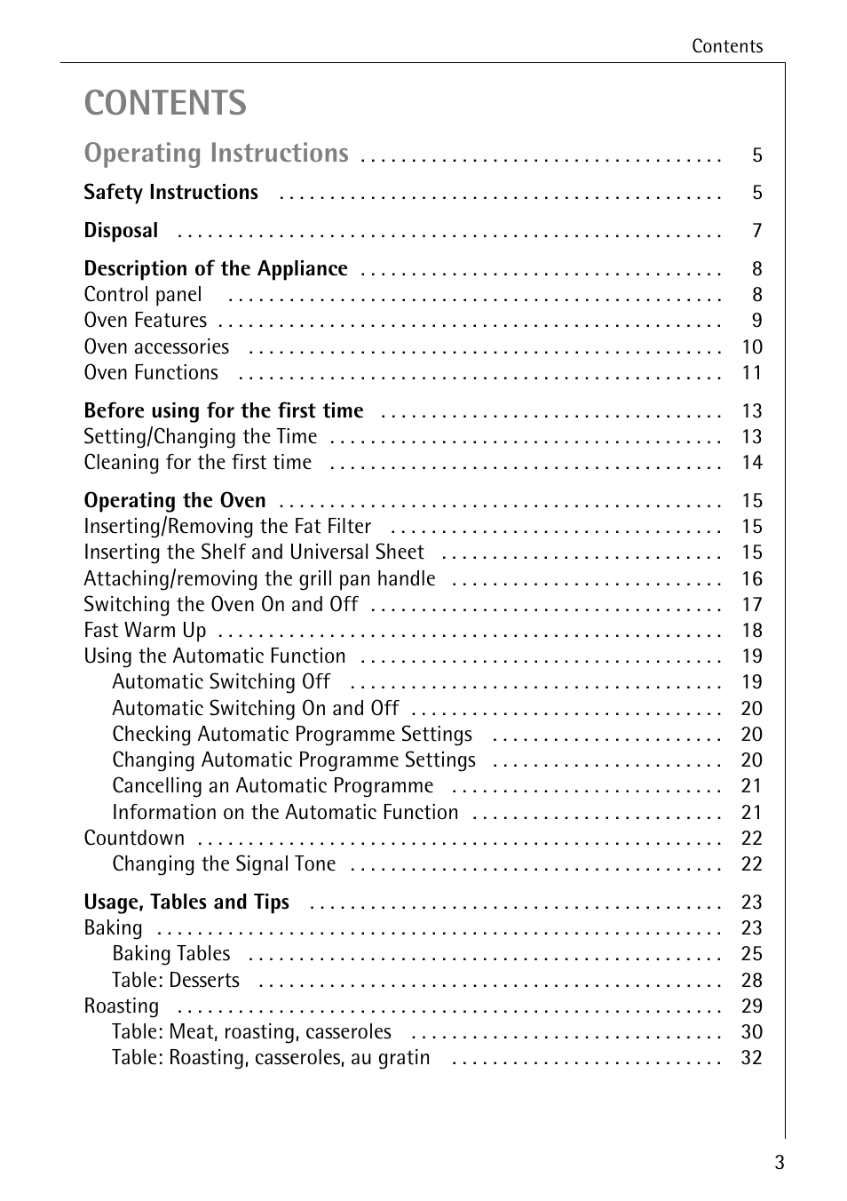 AEG COMPETENCE B 4100 User Manual | Page 3 / 60