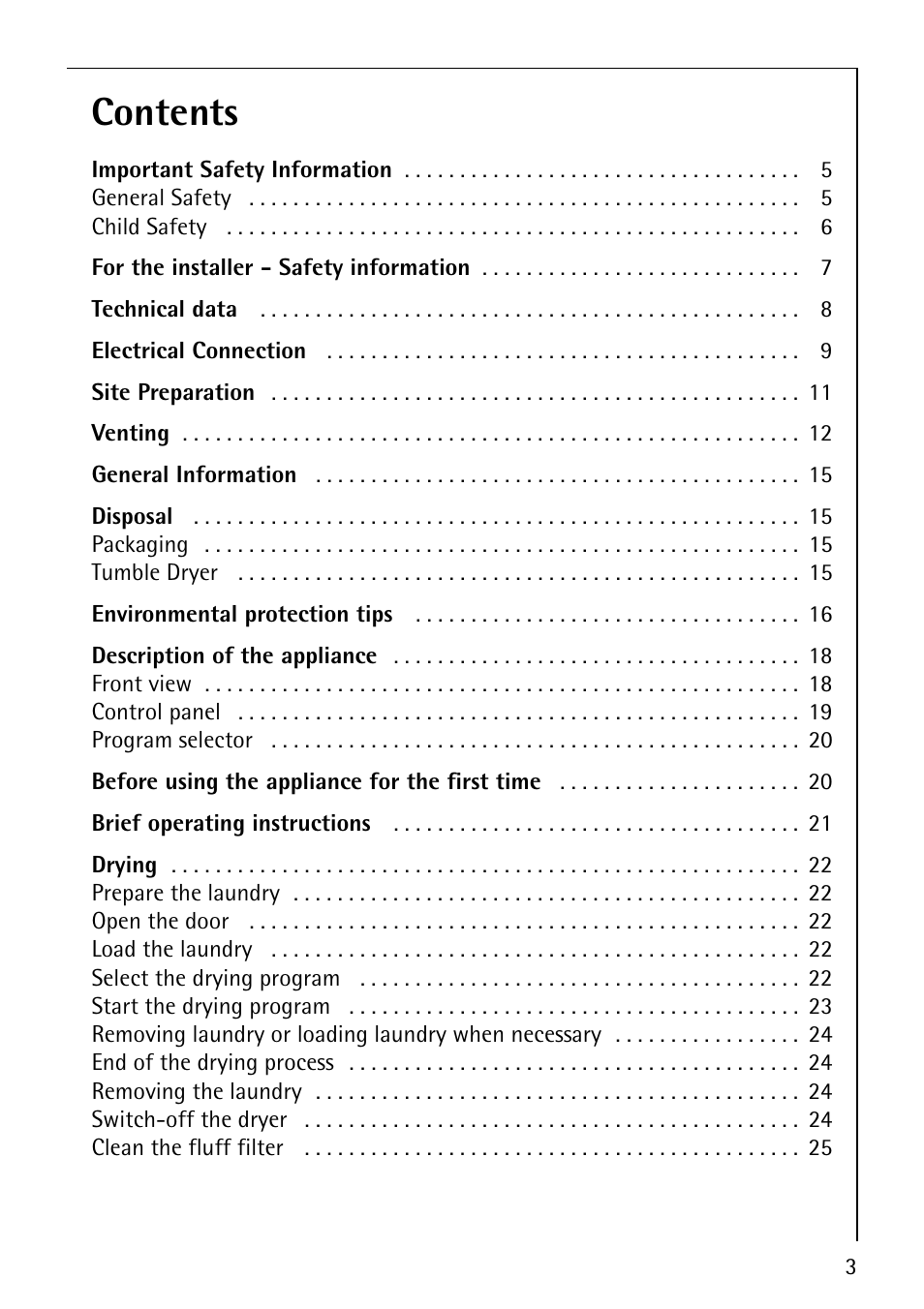 AEG LAVATHERM 33600 User Manual | Page 3 / 40