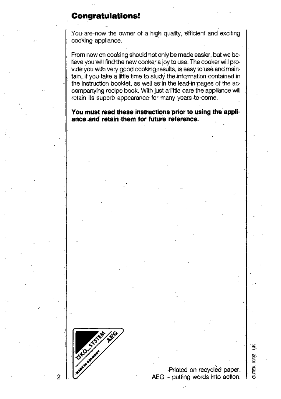 AEG 312B User Manual | Page 2 / 29