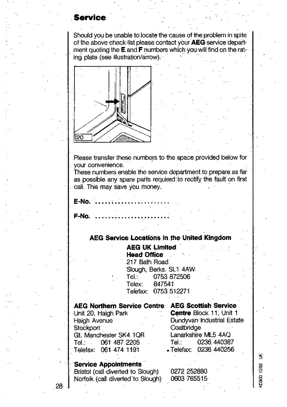 AEG 312B User Manual | Page 28 / 29