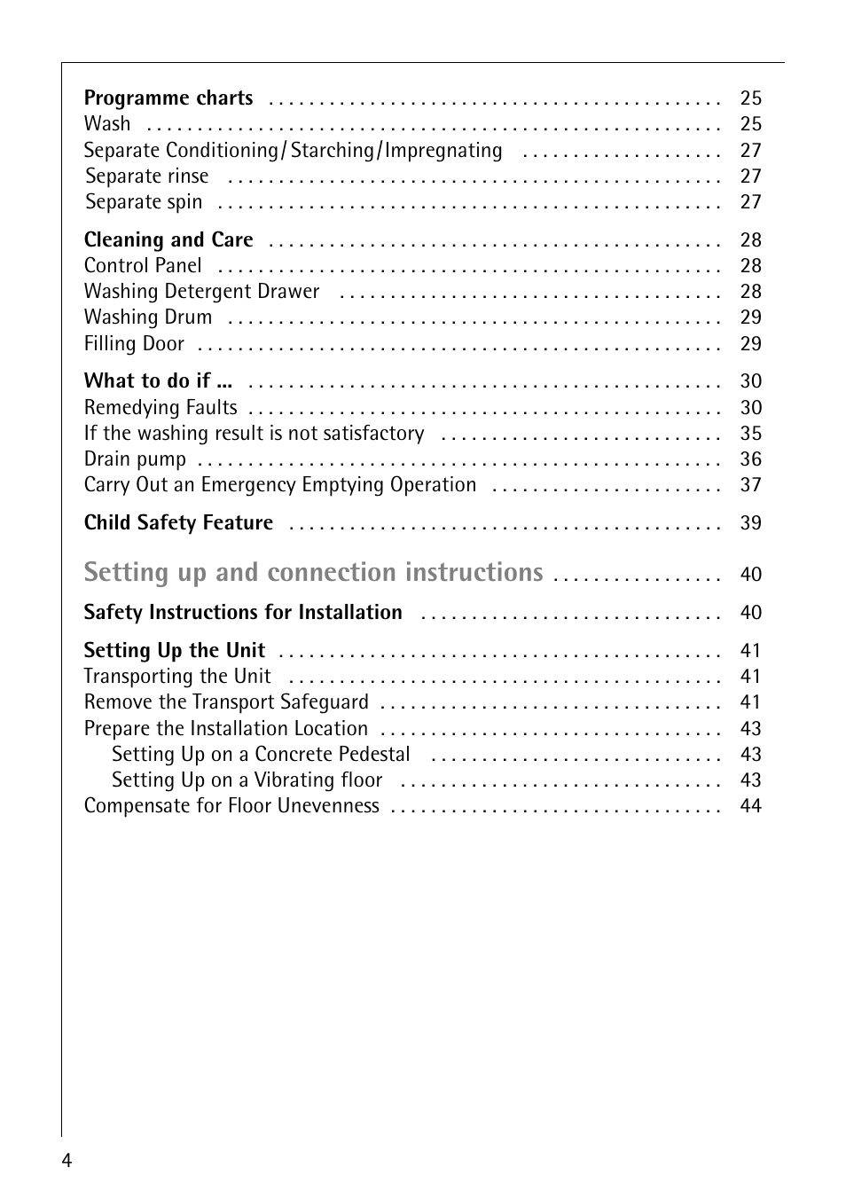 Setting up and connection instructions | AEG 7200 User Manual | Page 4 / 56