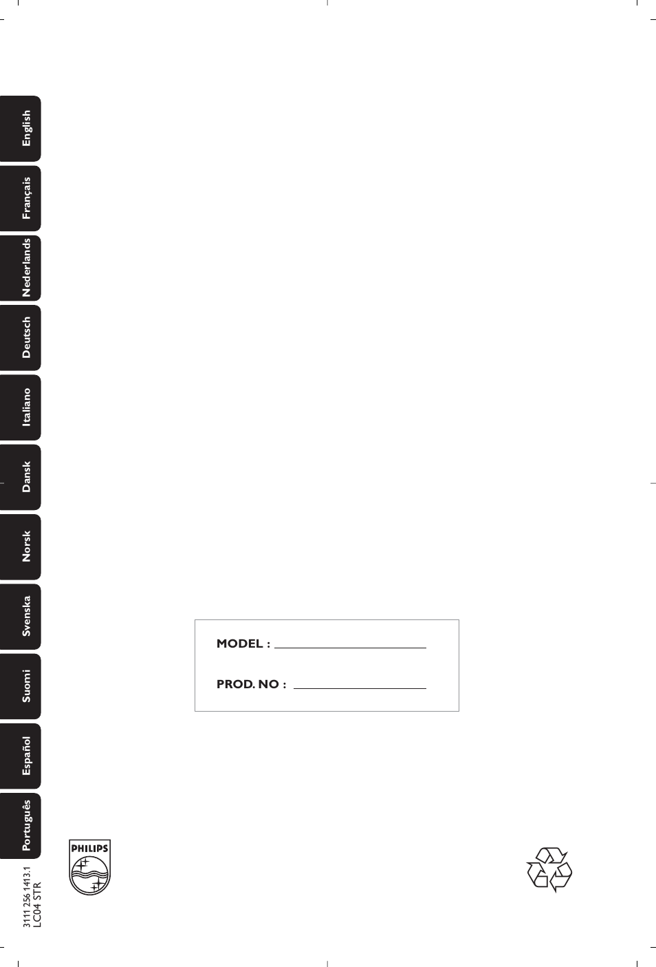 Philips Streamium Flat TV User Manual | Page 136 / 136