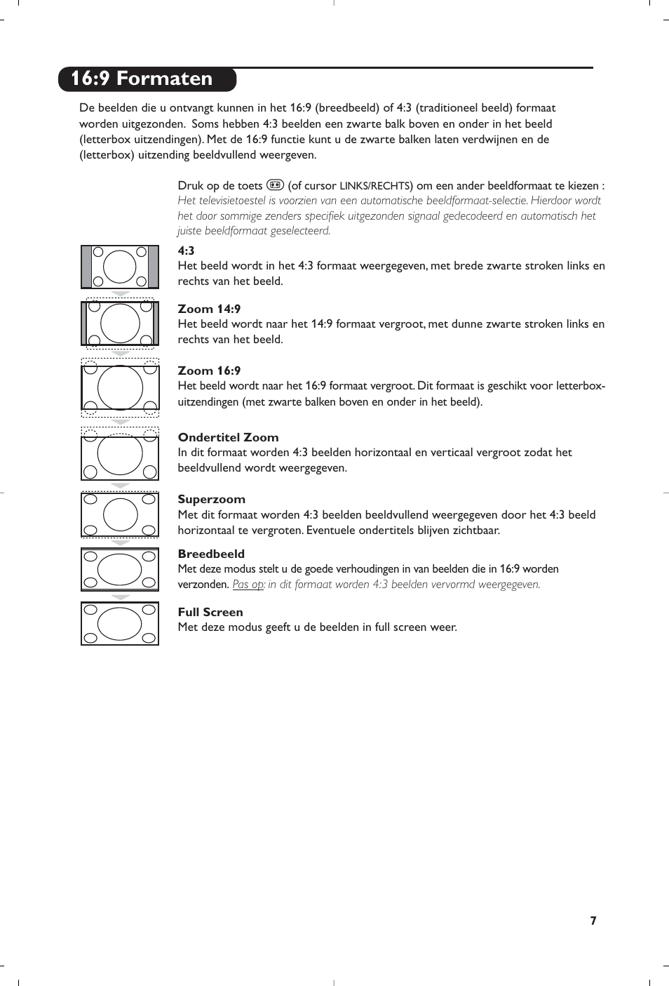 9 formaten | Philips Streamium Flat TV User Manual | Page 33 / 136