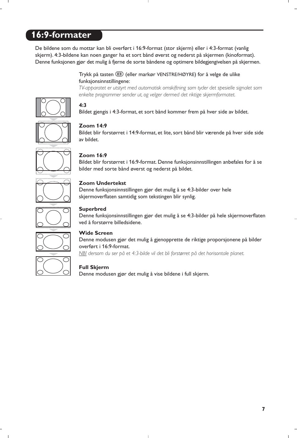 9-formater | Philips Streamium Flat TV User Manual | Page 81 / 136