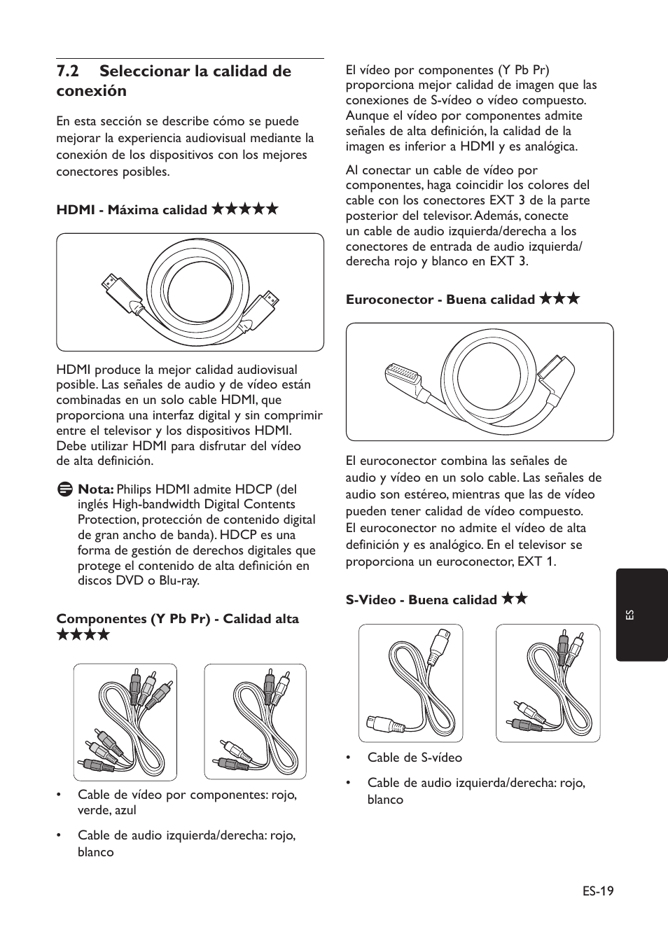 Seleccionar la calidad de 7.2 conexión | Philips TV LCD User Manual | Page 22 / 32