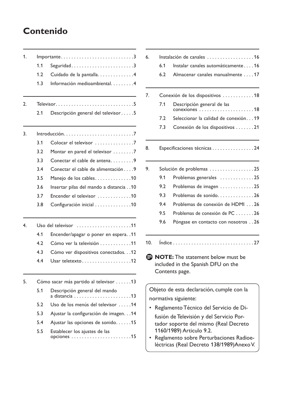 Philips TV LCD User Manual | Page 4 / 32