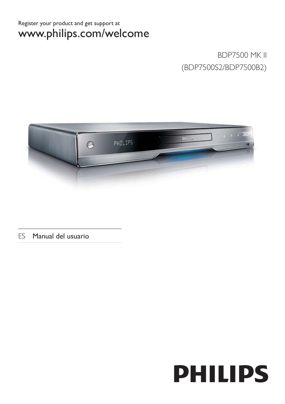 Philips 7000 series Reproductor de Blu-ray Disc User Manual | 57 pages