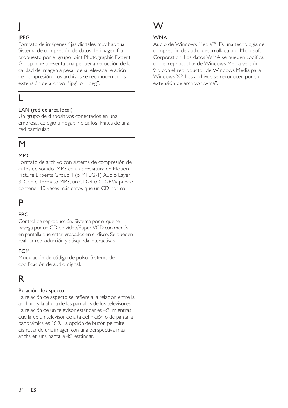 Philips 7000 series Reproductor de Blu-ray Disc User Manual | Page 34 / 57