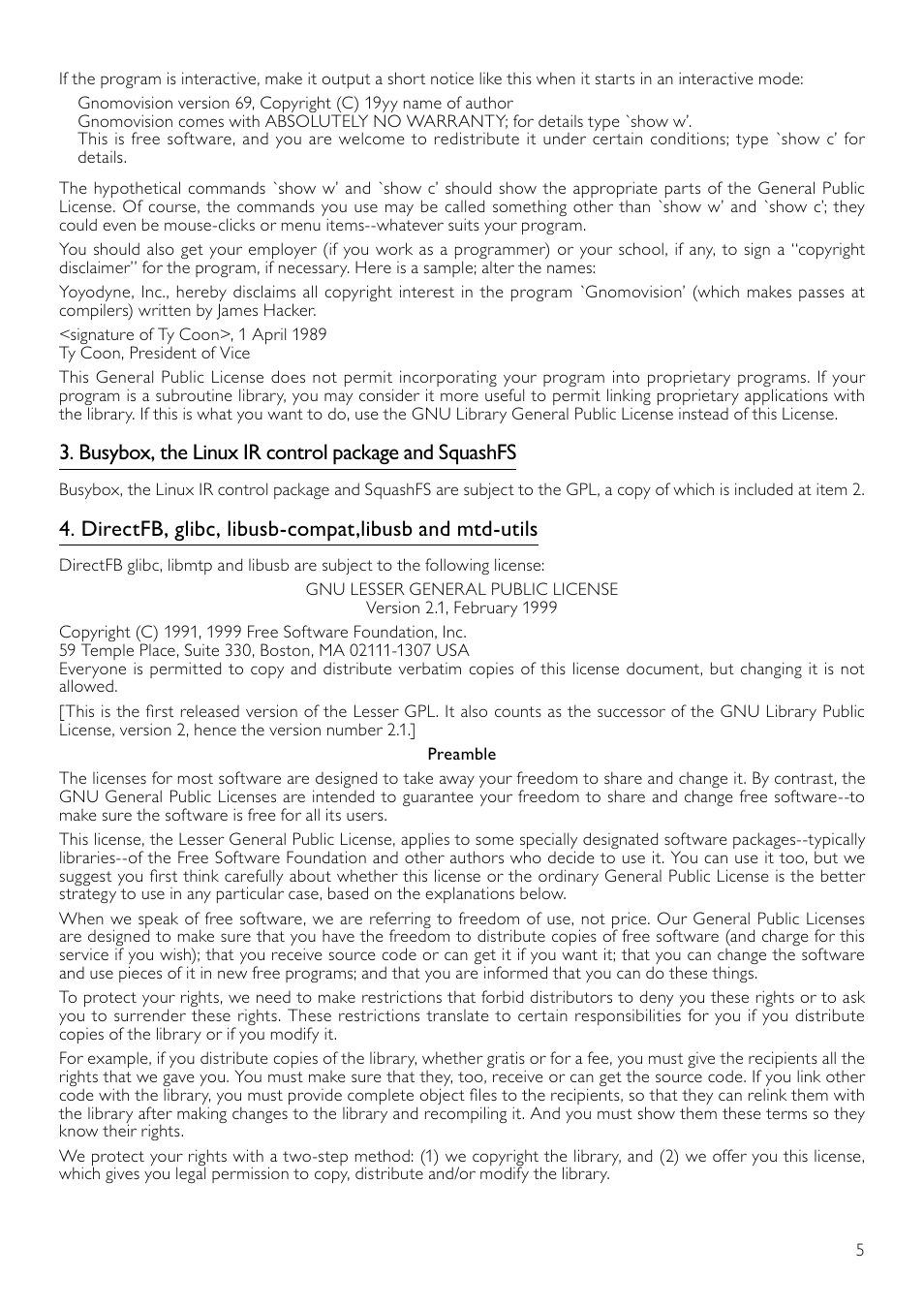 Busybox, the linux ir control package and squashfs | Philips 7000 series Reproductor de Blu-ray Disc User Manual | Page 39 / 57