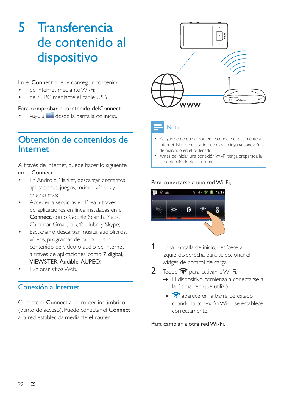 Philips GoGEAR Mini tableta con Android™ User Manual | Page 22 / 76