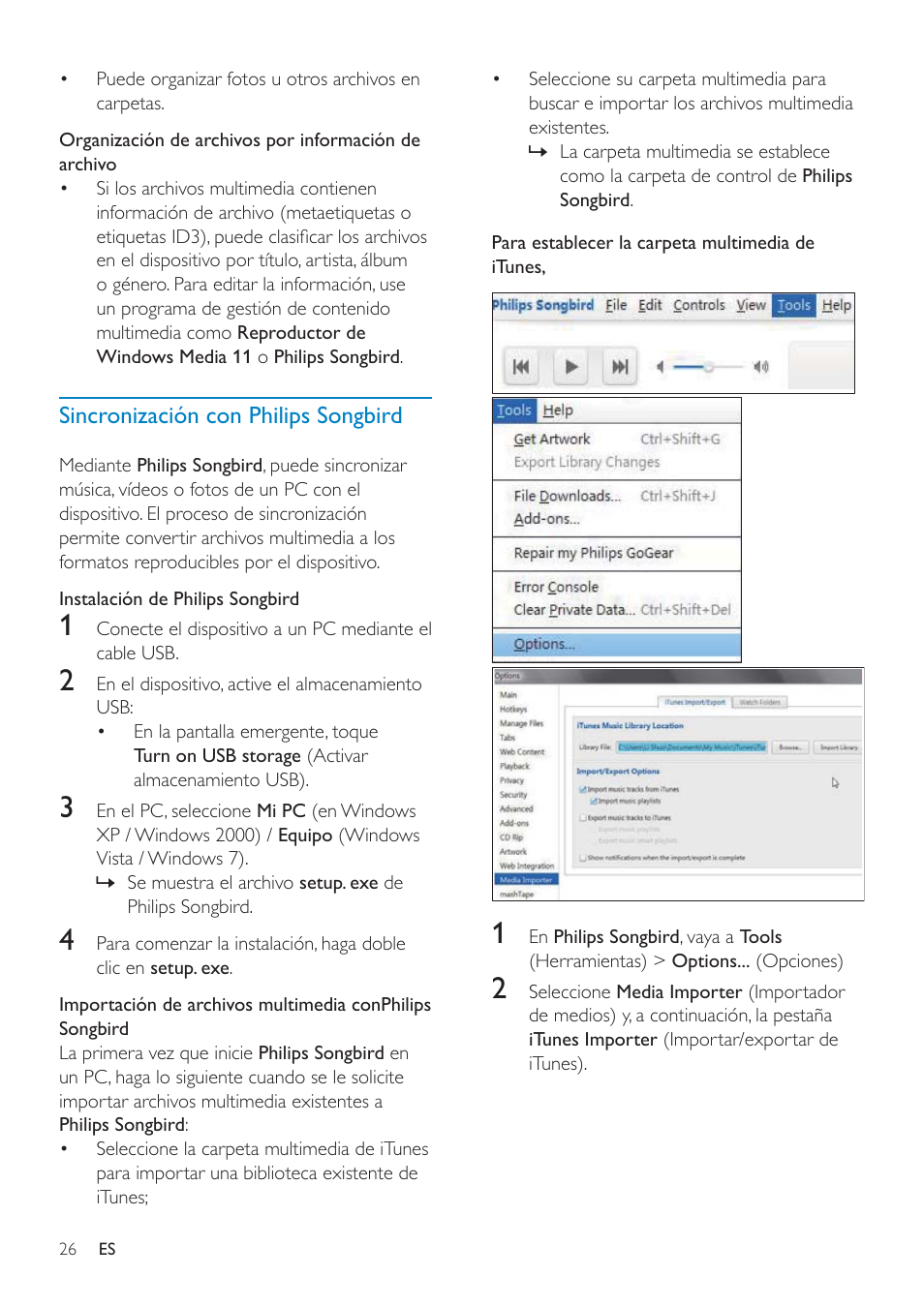 Philips GoGEAR Mini tableta con Android™ User Manual | Page 26 / 76
