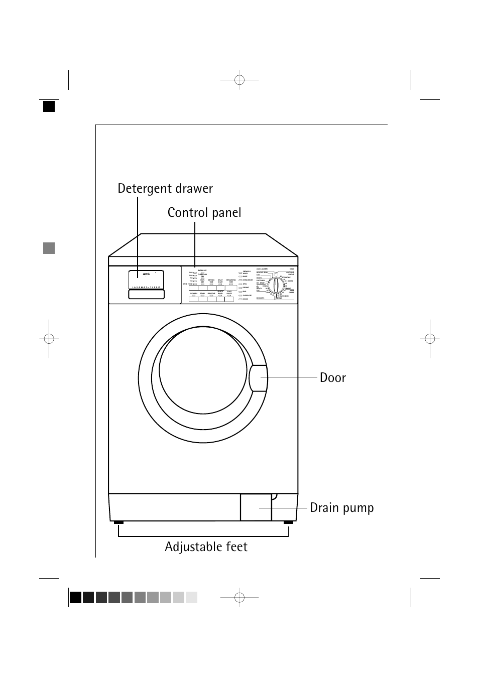 Description of the appliance, Front view | AEG LAVAMAT 16820 User Manual | Page 10 / 56