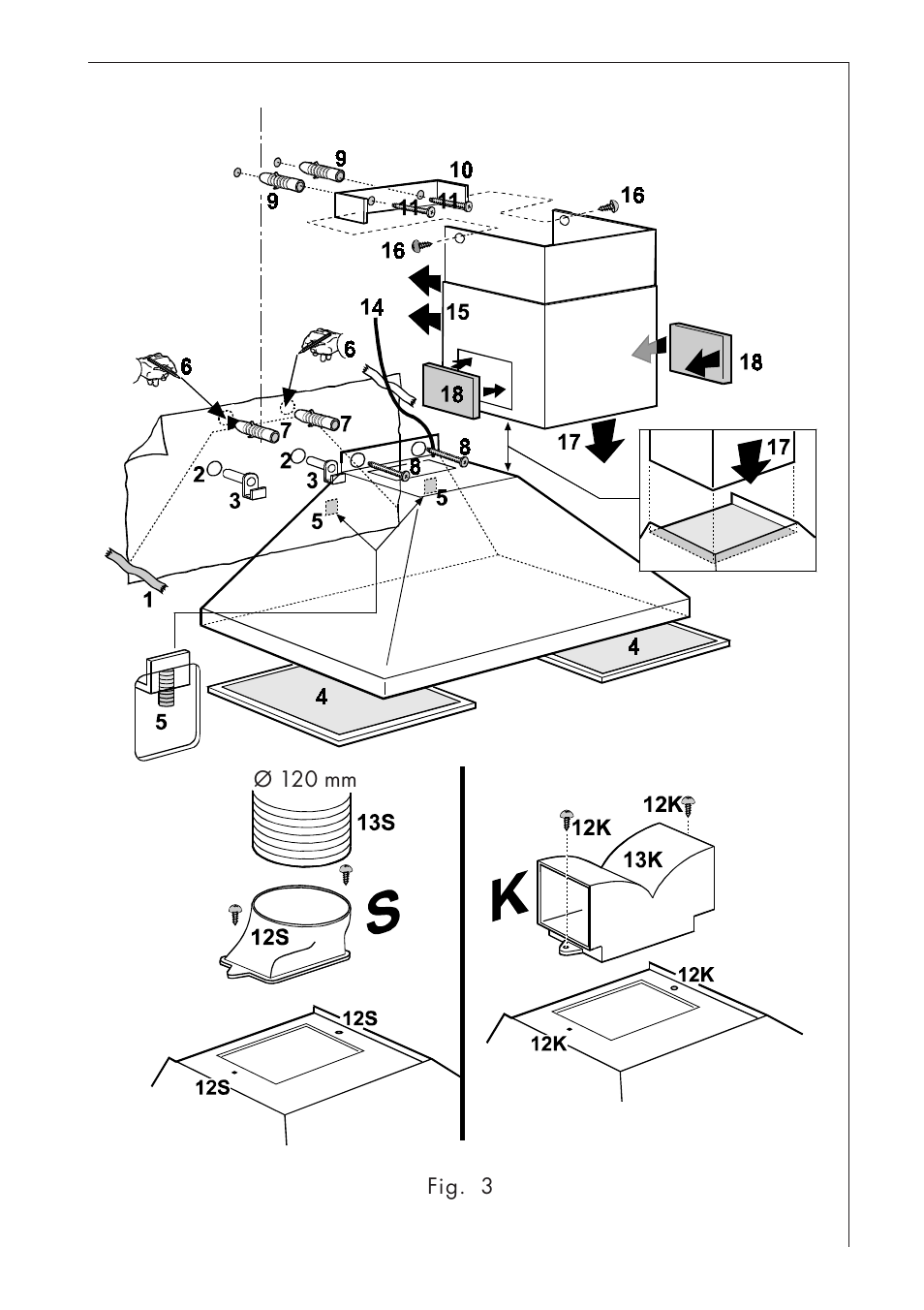 AEG DUNSTABZUGSHAUBE 825 D User Manual | Page 11 / 17