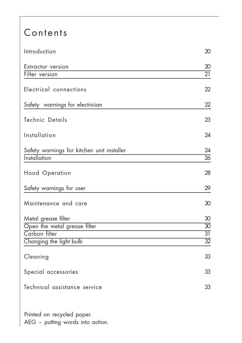 AEG DUNSTABZUGSHAUBE 825 D User Manual | Page 2 / 17