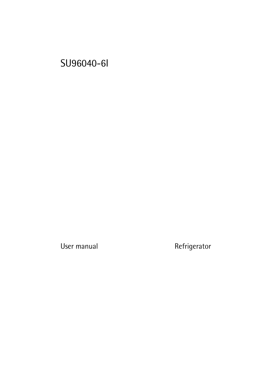 AEG SU96040-6I User Manual | 16 pages