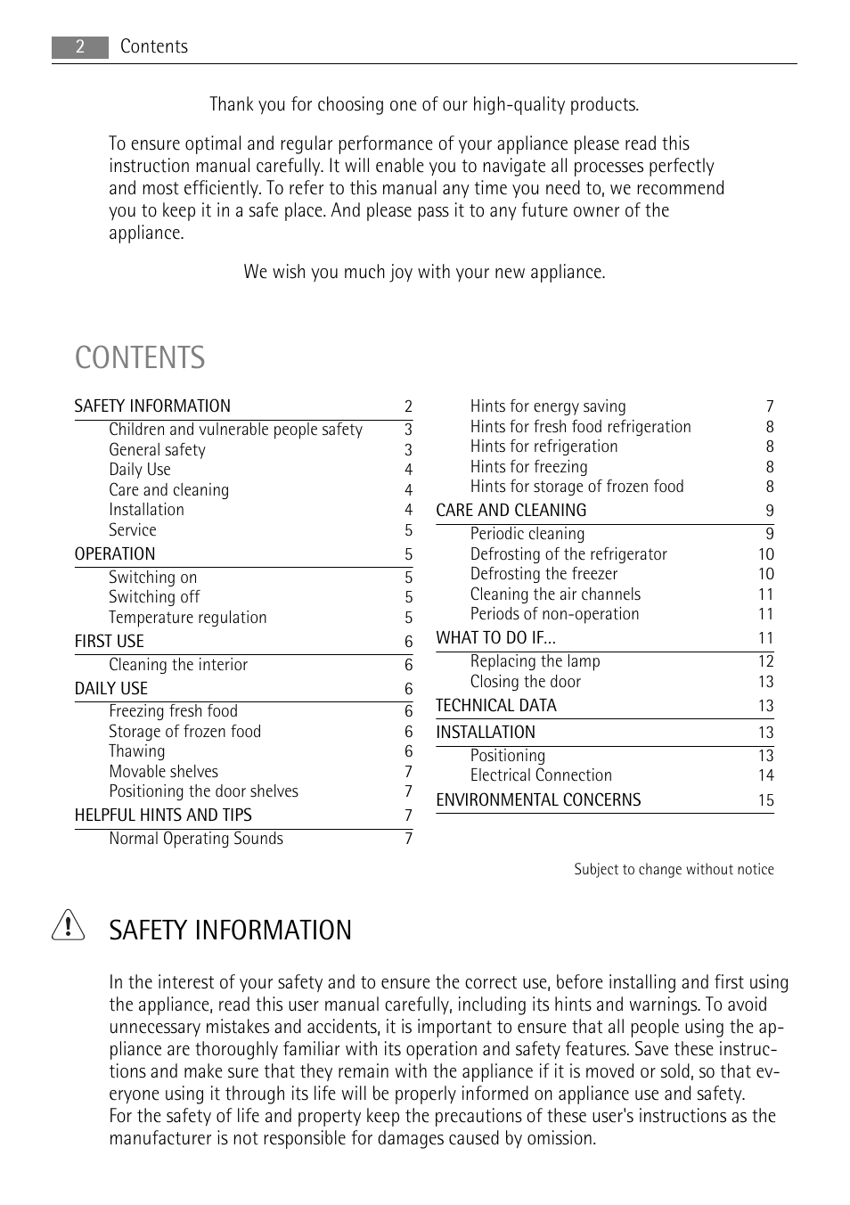 AEG SU96040-6I User Manual | Page 2 / 16