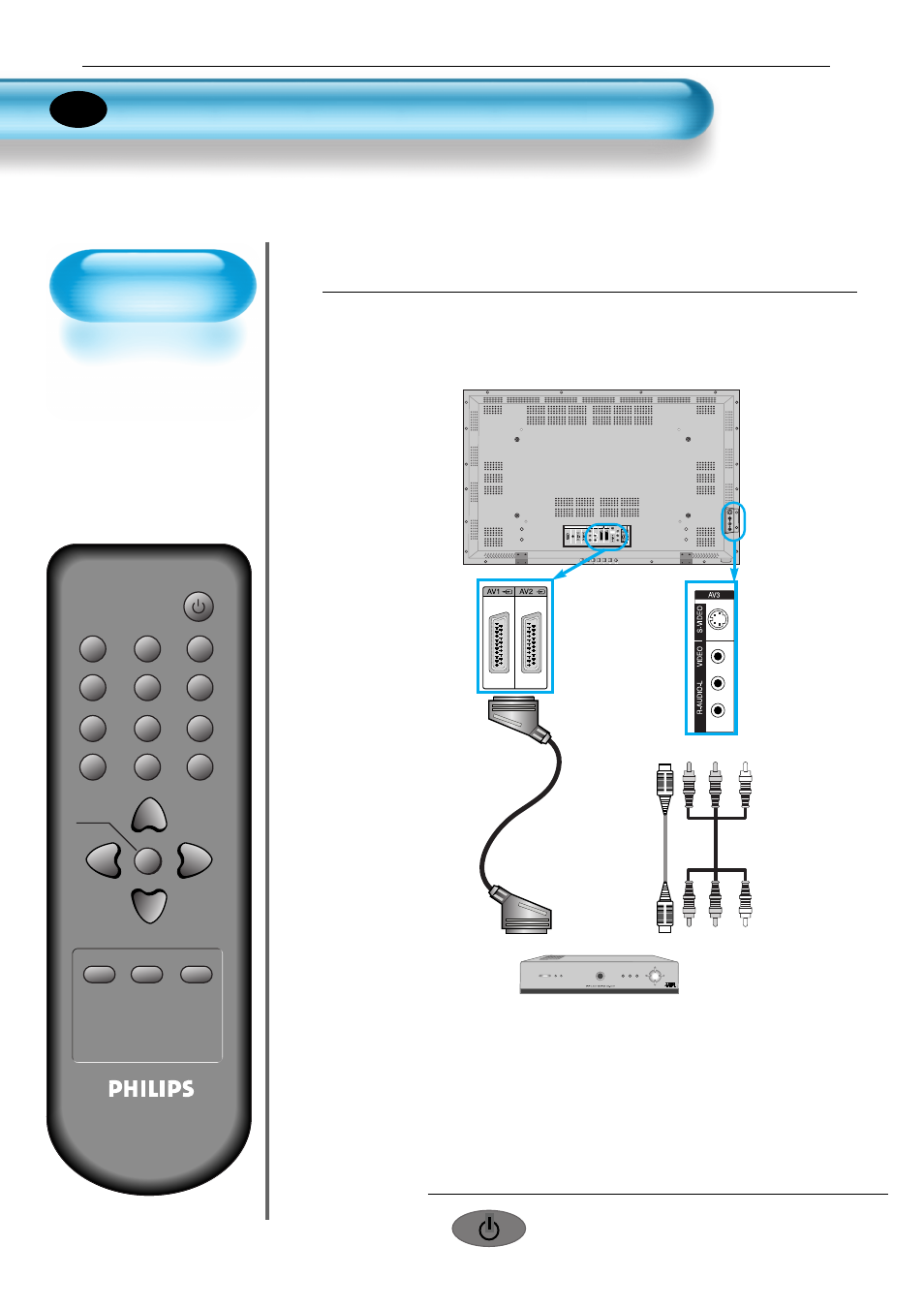 Visualizar emisiones por cable, Pulse el botón de encendido | Philips Monitor de plasma User Manual | Page 15 / 59