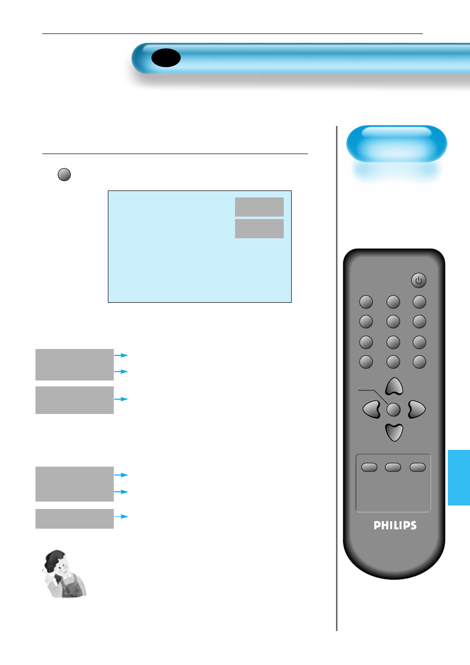 Comprobación de la señal de entrada actual, Pulse el botón recordar, Si visualiza una imagen de vídeo | Observaciones | Philips Monitor de plasma User Manual | Page 46 / 59