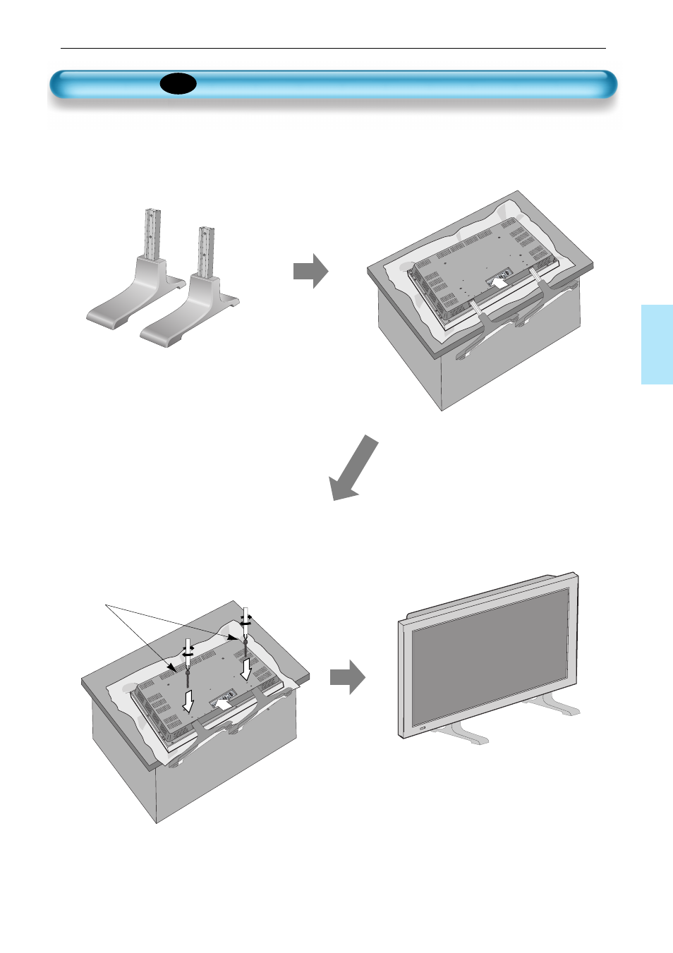 Montaje del pie de la pantalla de plasma, Tornillos m5 | Philips Monitor de plasma User Manual | Page 7 / 59