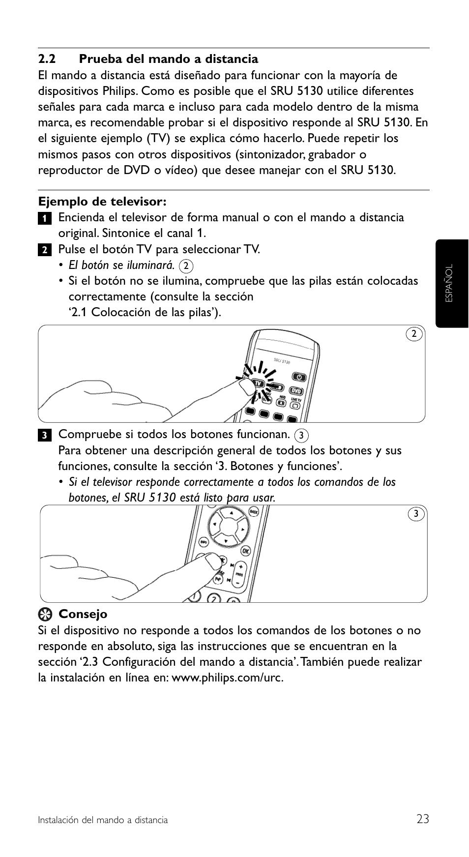 Philips Mando a distancia universal User Manual | Page 23 / 108