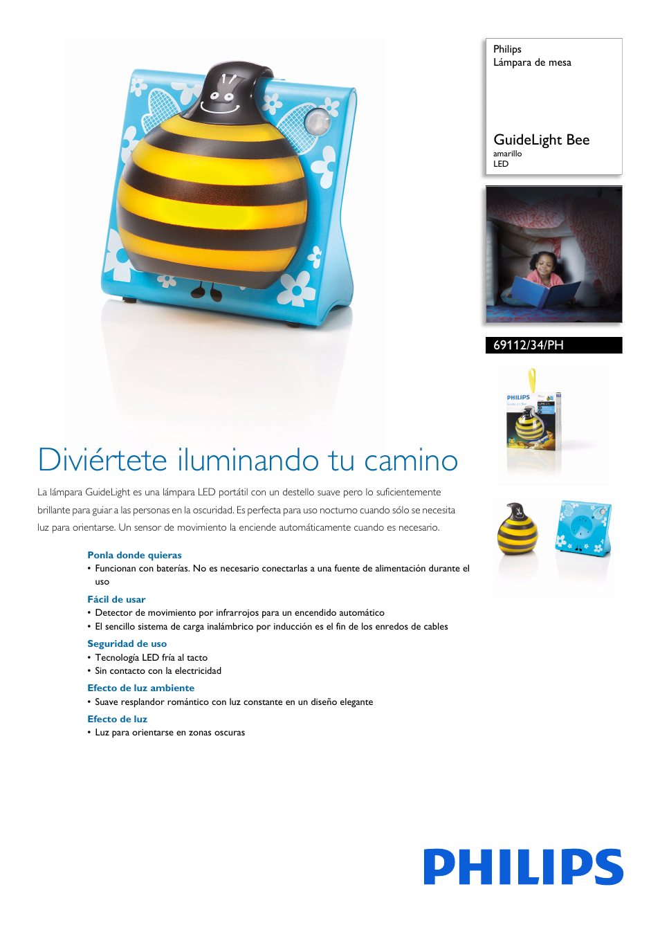 Philips Lámpara de mesa User Manual | 2 pages