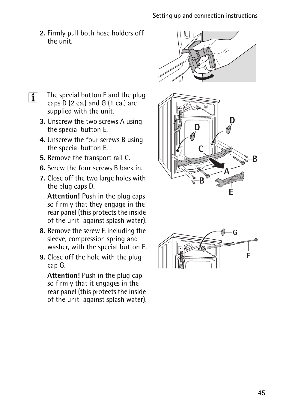 AEG LAVAMAT 76730 User Manual | Page 45 / 56