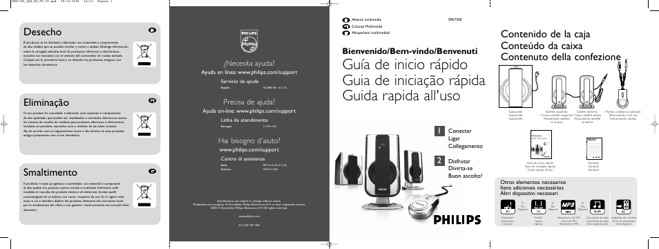 Philips Altavoces multimedia 2.1 User Manual | 2 pages