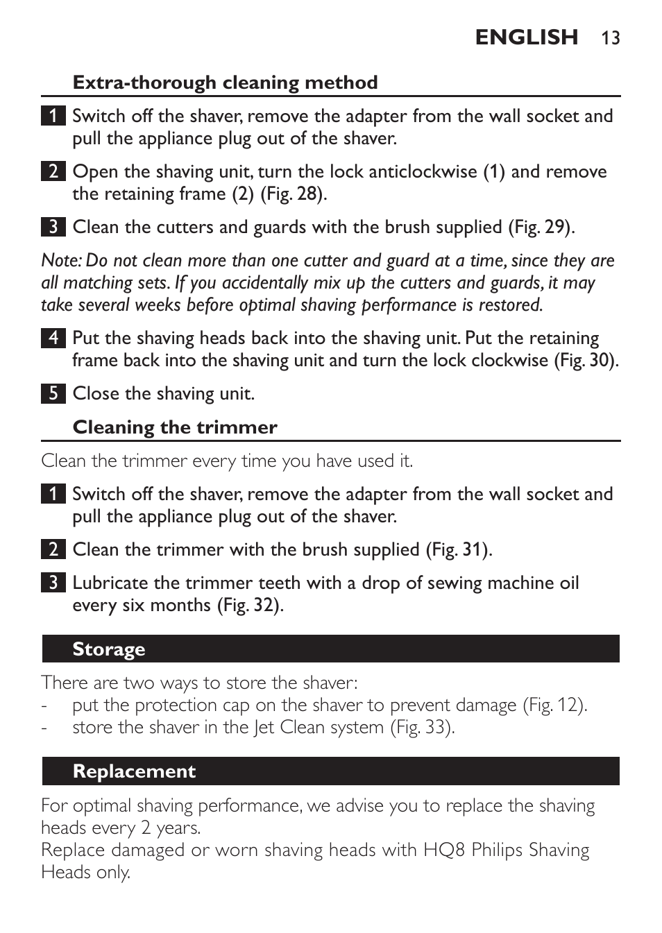 Philips Afeitadora eléctrica User Manual | Page 13 / 148