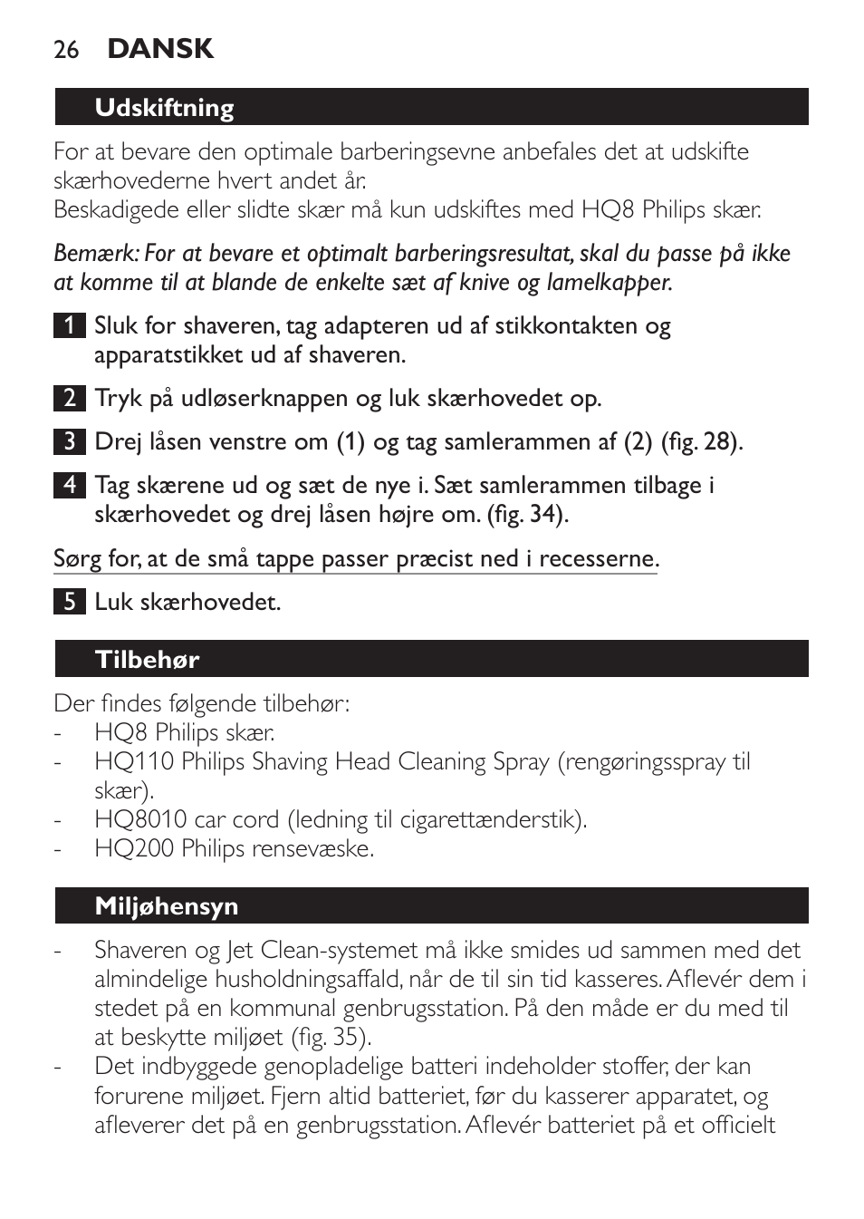 Philips Afeitadora eléctrica User Manual | Page 26 / 148