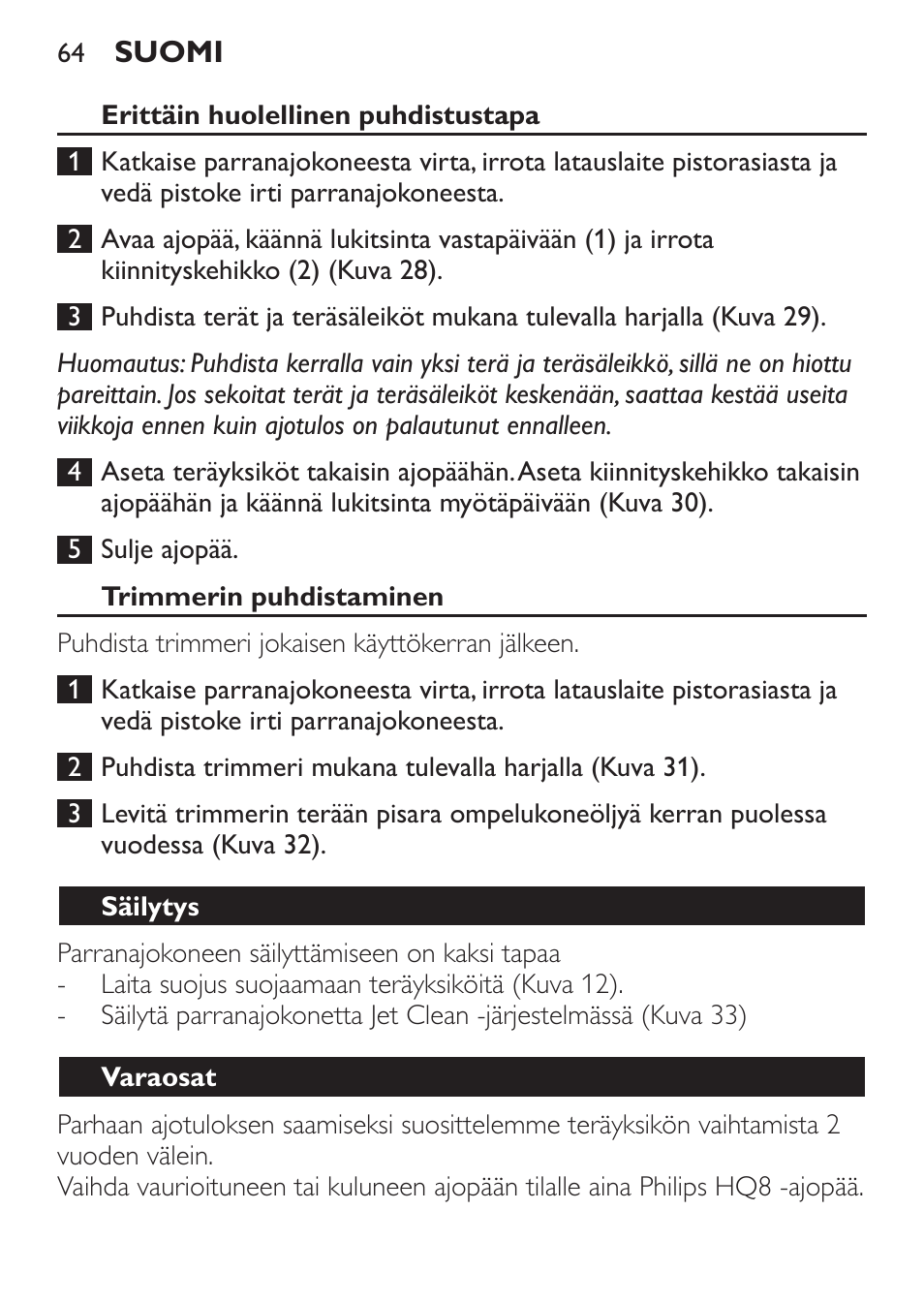 Philips Afeitadora eléctrica User Manual | Page 64 / 148
