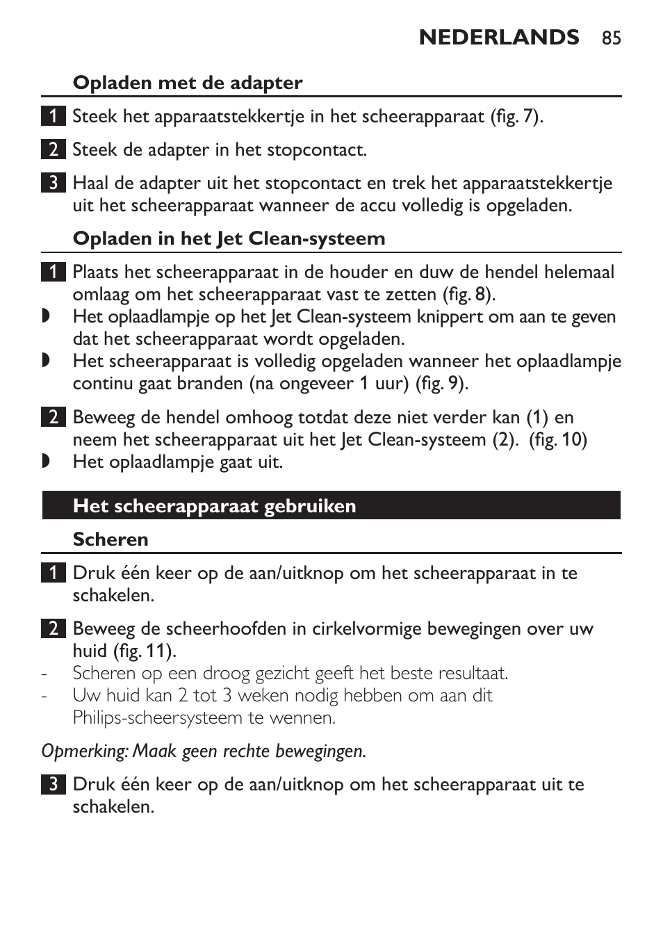 Philips Afeitadora eléctrica User Manual | Page 85 / 148