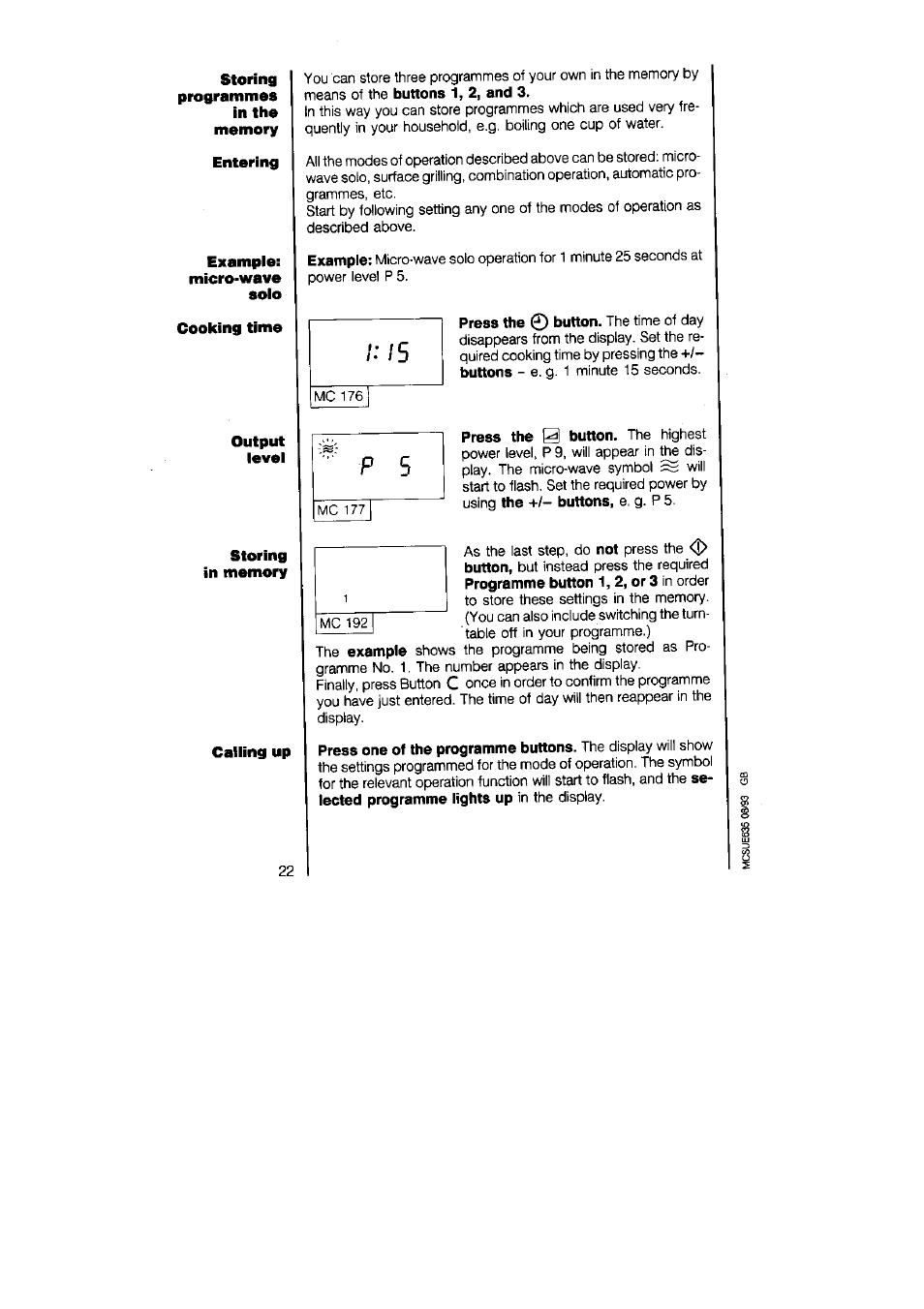AEG MICROMAT 625 User Manual | Page 22 / 40