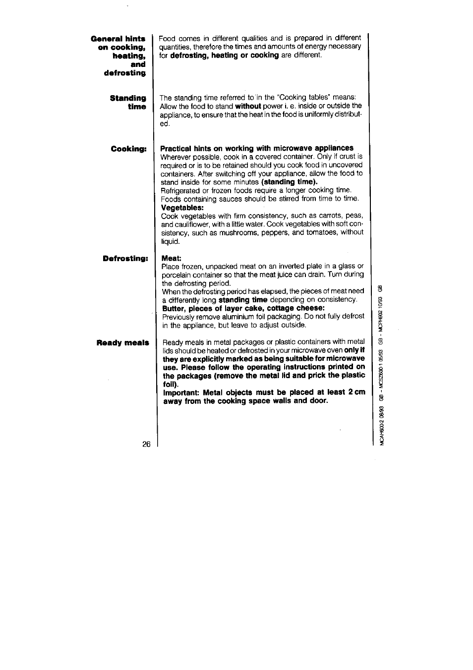 Meat | AEG MICROMAT 625 User Manual | Page 26 / 40