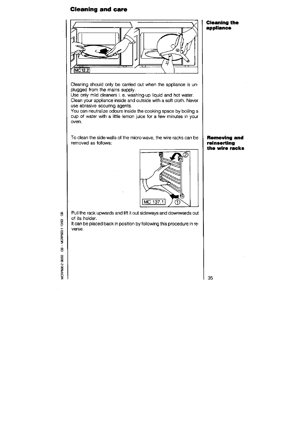 Cleaning and care | AEG MICROMAT 625 User Manual | Page 35 / 40